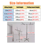 Drywall Lift Heavy Duty Drywall Panel Lifter for Ceilings, Stainless Steels Plaster Board Hoist, Construction Lockable Tool, 50kg Mobile Sheetrock Rise Assist(2.8m(9ft))