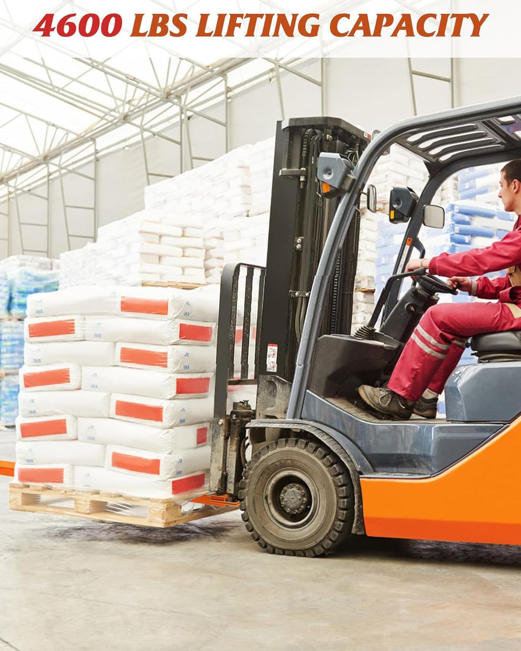 Pallet Forklift Extensions, 96" Fork Extensions 4.5" Width, Heavy Duty Fork Extensions for Forklifts, 1 Pair Forklift Extensions for Forklift Truck