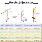 Drywall Hoist, Portable Three-in-One Plasterboard Lifter with Rolling Caster Wheels, Steel Sheetrock Lift for Manual and Electric Use