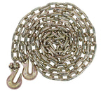 Mytee Products 4 Pack 3/8 Inch x 12 FT Grade 70 Binder Chain with Clevis Grab Hooks - G70 Transport Tow Chain - 6,600 Lbs Working Load Limit
