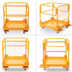 36"x36" inch Forklift Safety Cage Work Platform 1150LBS Capacity Heavy Duty Forklift Man Basket with 4 Swivel Casters for Aerial Jobs