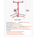 16ft Drywall Lift, Heavy-Duty 150 lbs Sheetrock Hoist with Adjustable Telescoping Arm, Lockable Wheels, Drywall Lifter Panel Jack Hoist Tools Ideal for Ceiling & Wall Installation (Red) 150 lbs Weig