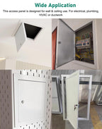 Lockable Ceiling Access Panel 16x28in | Drywall Lift Attic Door for Easy Inspection | Durable Service Hatch for Electrical & Plumbing Access | Multiple