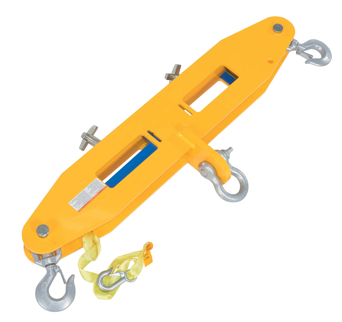 Vestil FLB-D-6 Steel Forklift Lifting Beam 40 in. x 4-7/8 in. x 17-1/16 in. 6,000 Lb. Capacity Yellow