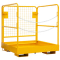 GarveeTech Forklift Safety Cage 36"x36", 1200lbs Capacity Forklift Man Basket, Heavy Duty Steel Forklift Basket Man Platform with 2 Chain, Perfect for Aerial Work