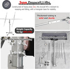 Drywall Panel Hoist Jack for Ceiling With 4 Lockable Wheels - 3.2m 3.8m Tall Sheetrock Lift Drywall Lift Heavy Duty for Home Improvement(H 3.8m/12.4ft+storage bag)