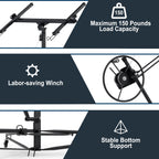 16FT Drywall Lifter Sheetrock Lift, 150 Lbs Capacity Heavy Duty Drywall Lift Panel with 3 Lockable Wheels & 360° Adjustable Telescopic Arm, Drywall Jack Lift for Home Improvement,