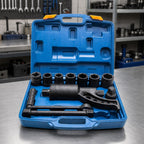 Wheel Nut Remover Set with Sockets Labor-Saving Geared Wheel Nut Wrench Portable Tire Service Tool for Truck Drivers, Automotive Technicians, Garages