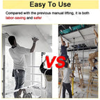 Heavy-Duty Drywall Lift & Jack - Electric & Manual Dual Purpose Sheetrock Hoist for Ceiling, 110 lbs Capacity, Foldable Panel Lifter for Home Improvement Projects