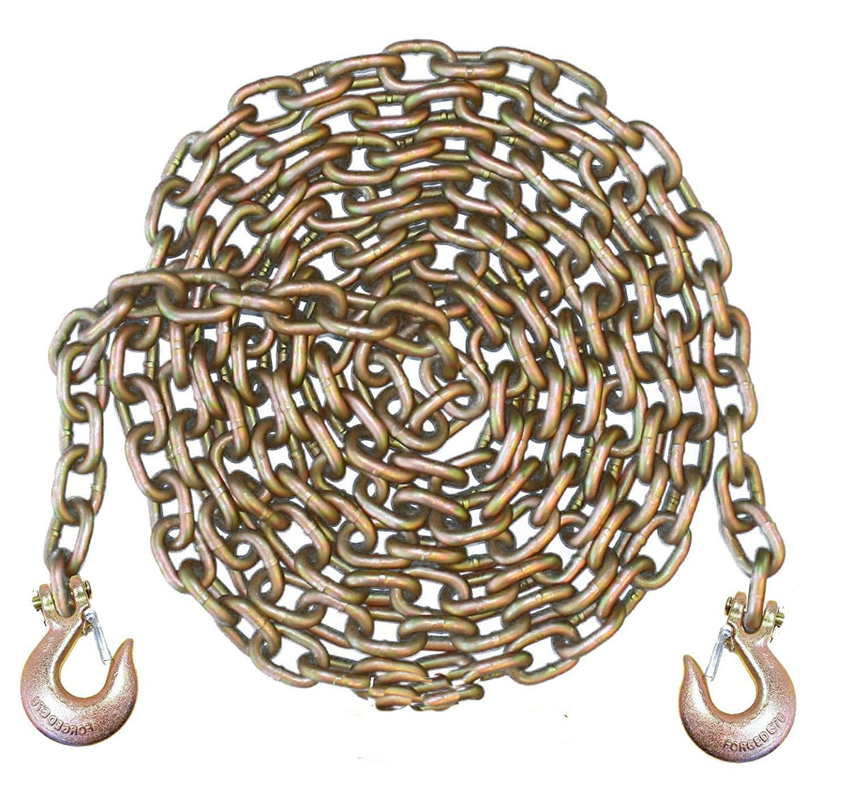 1/2 Inch 10 Foot Feet Grade 70 Transport Binder Chain with Slip Hooks and Latch