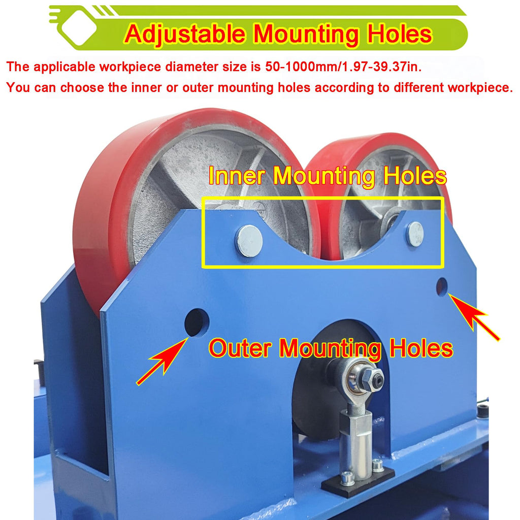 Welding Turning Roller with Sliding Rail and Press Wheel Frame