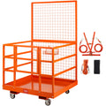 VEVOR Forklift Safety Cage, 43 x 45 Inch Forklift Man Basket with Wheels
