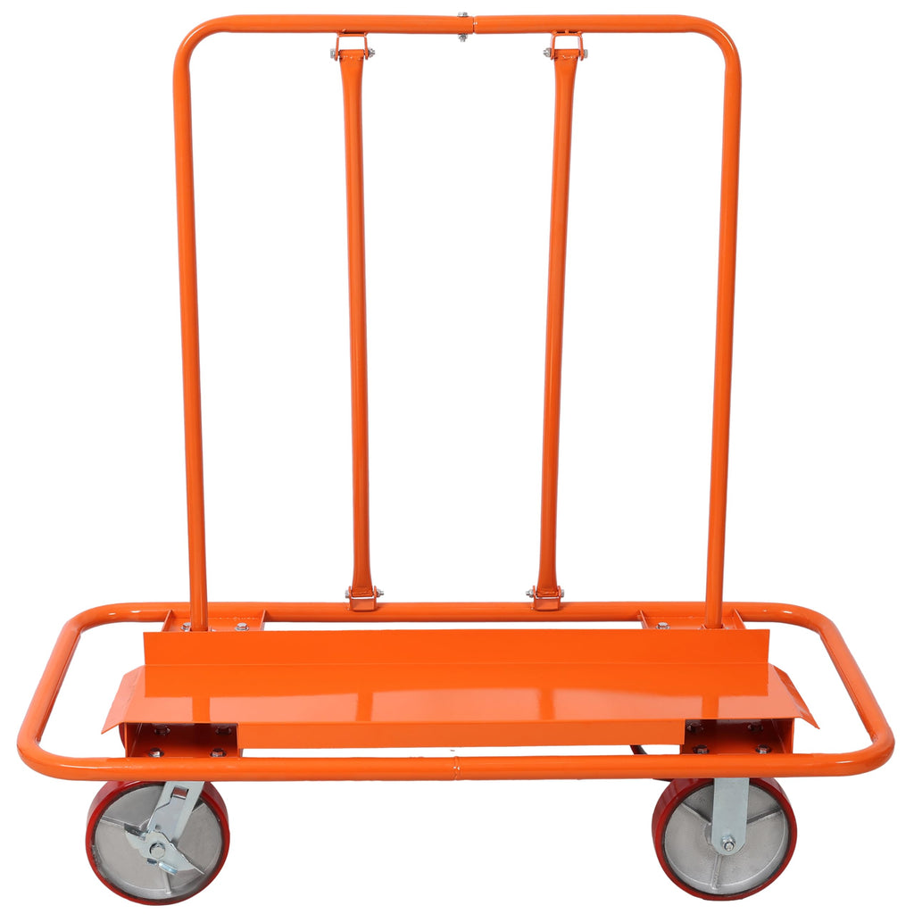 Heavy Duty Drywall Cart 3300lbs Capacity: Professional Panel Dolly with 8" Polyurethane Wheels & Steel Frame for Contractors - Secure Transport & Vertical Storage for Sheetrock & Building Mat