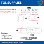 1/4 Chain G43 High Quality Alloy Steel with 2600 lb. Working Capacity and 5200 lb. Breaking Strength. (50 Feet, 1/4" G43 (1.05 Inch x 0.52 Inch))