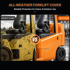 Forklift Cover for Hyster S50 2010-2020 2021 2022 2023 2024 2025 2026 Machinery Shield & Equipment Guard with Reflective Strips Side Zipper & Adjustable Fasteners