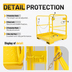 KUAFU Heavy Duty Steel Forklift Safety Cage - 36x36 Foldable Work Platform, 1200 LBS Load Capacity