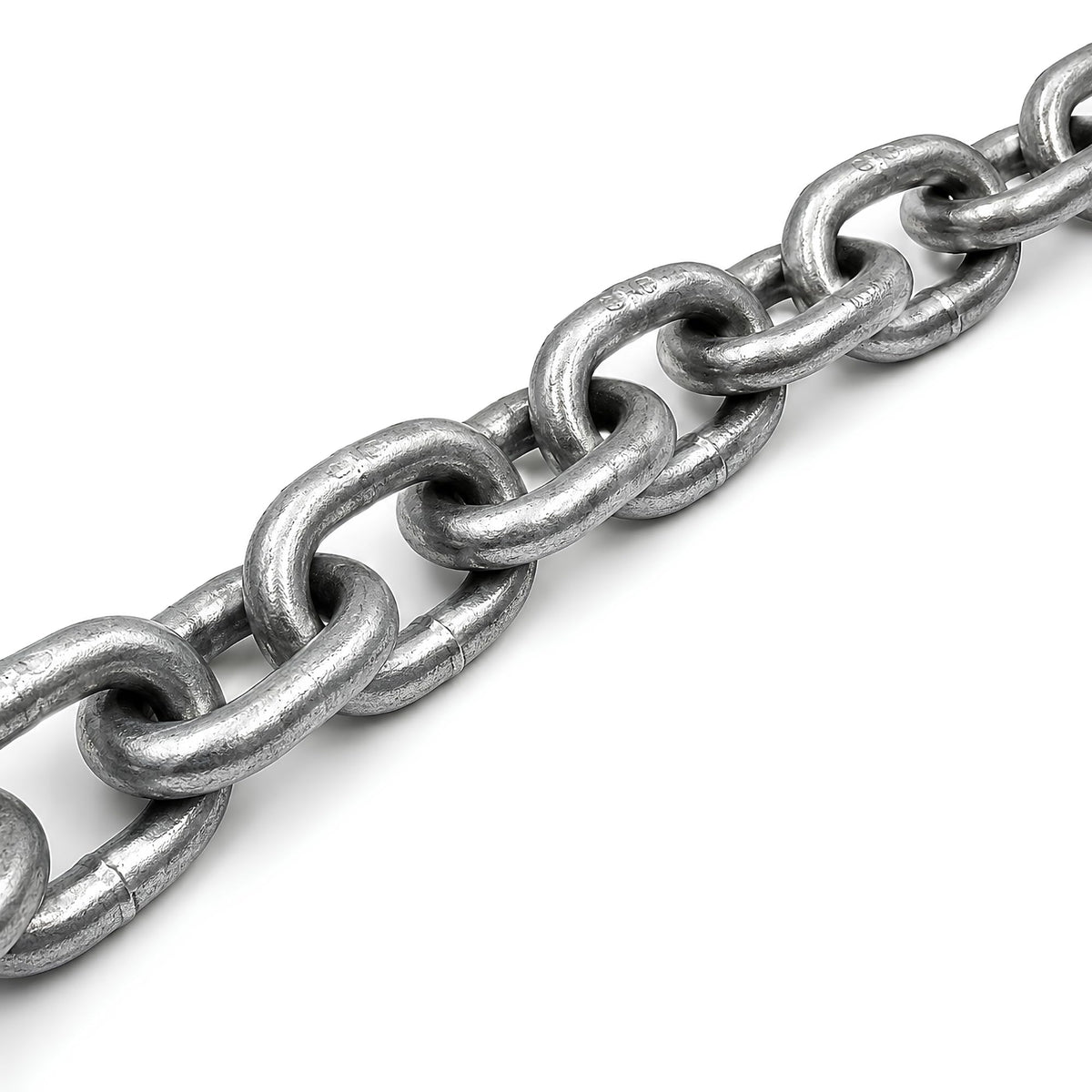 G30 Proof Coil Chain, Hot-Dipped Galvanized, 3/8", 050 ft