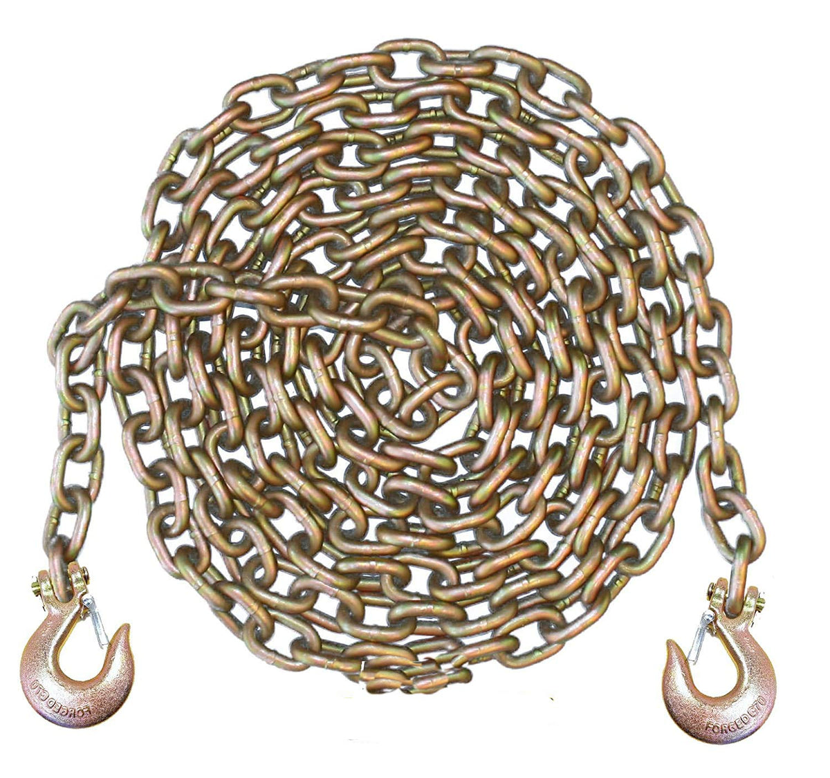 1/2 Inch 20 Foot Feet Grade 70 Transport Binder Chain with Slip Hooks and Latch