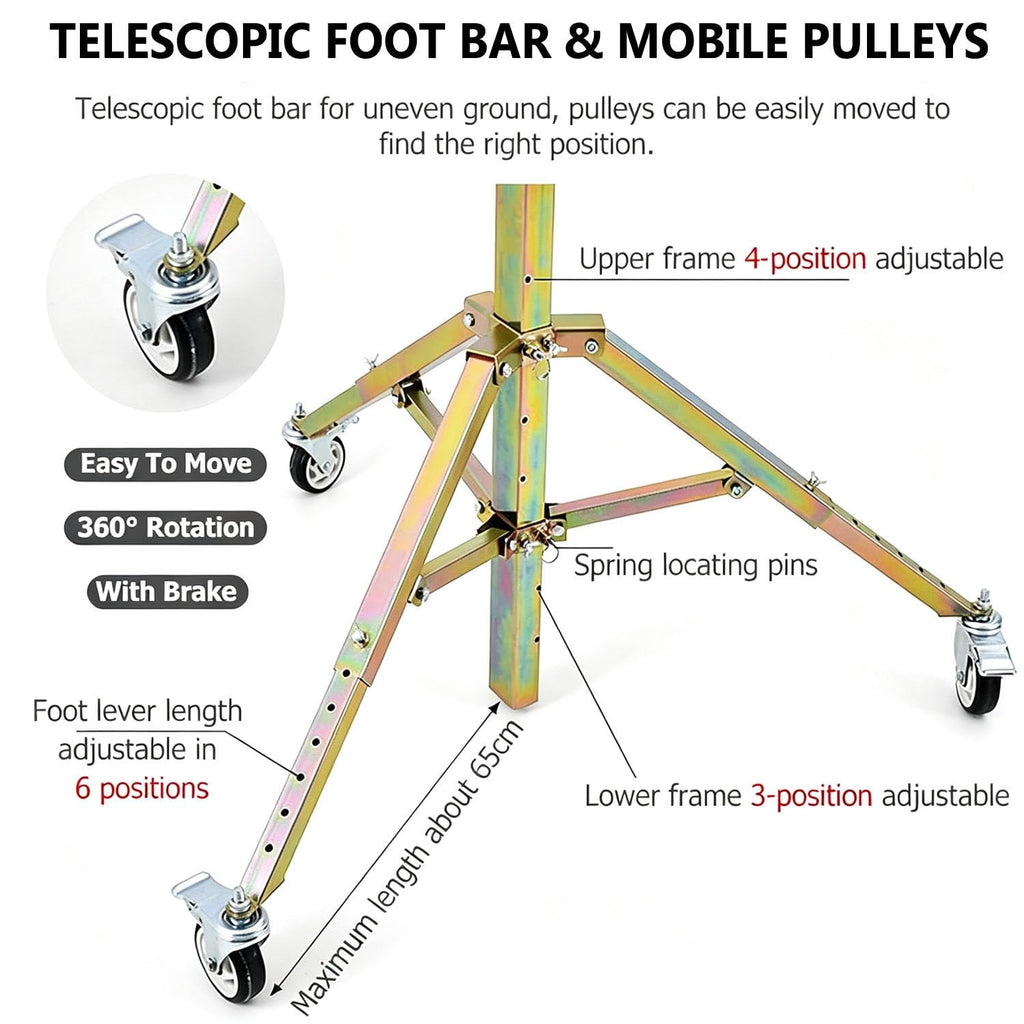 Heavy Duty Drywall Lift Hoist,80kg Plasterboard Lifter for Construction 3.5m