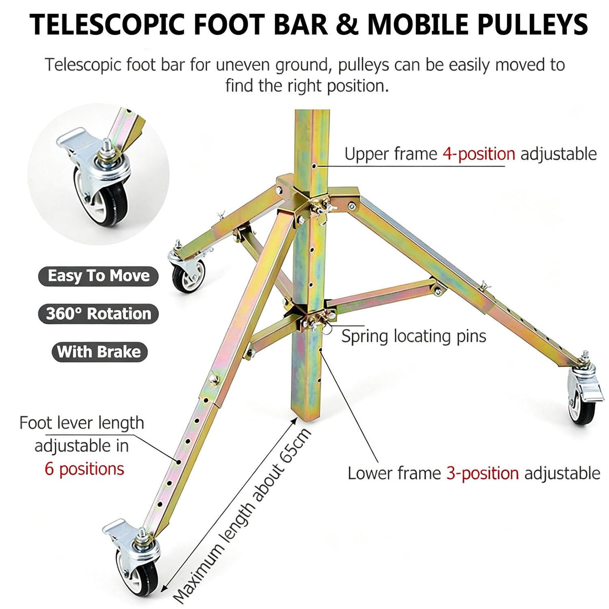 Heavy Duty Drywall Lift Hoist,80kg Plasterboard Lifter for Construction 3.5m