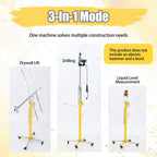 Drywall Lift Sheetrock Lift, 150LBS Heavy-Duty Panel Hoist with Dual-Mode Drive, Safety Self-Lock, 4 Casters for Ceiling Wall Installation 5M