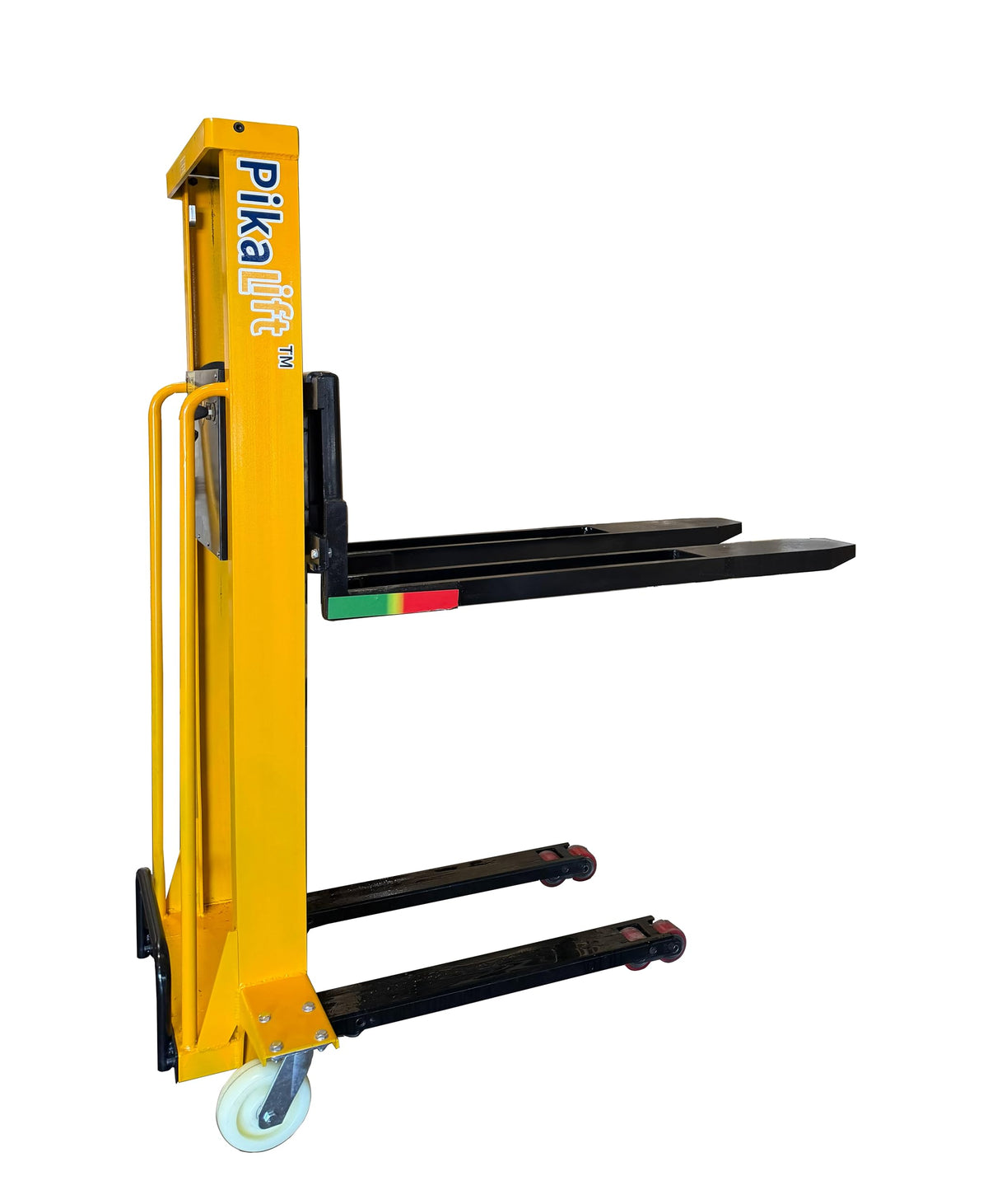 Self Loading Electric Pallet Stacker, Material Lift 2116 lbs Capacity, 51" Lift Height, Single Operator Forklift for Pickups and Trucks