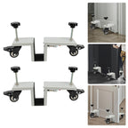 Door Installation Kit for 1.375-1.75 Inch Doors, 1000 lbs Capacity, 4 Positioning Clamps, Silver, Heavy Duty Moving and Mounting Tool for Contractors & DIY Homeowners