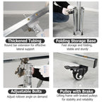 JYHHCYS 165LBS Heavy Duty Sheetrock Lift Drywall Lift - Hand Drywall Jack Lift for Home Improvement - Drywall Lift Panel 11' 16' Lift Drywall Panel Hoist Jack Lifter(H 3.2m/126in/10.5ft)