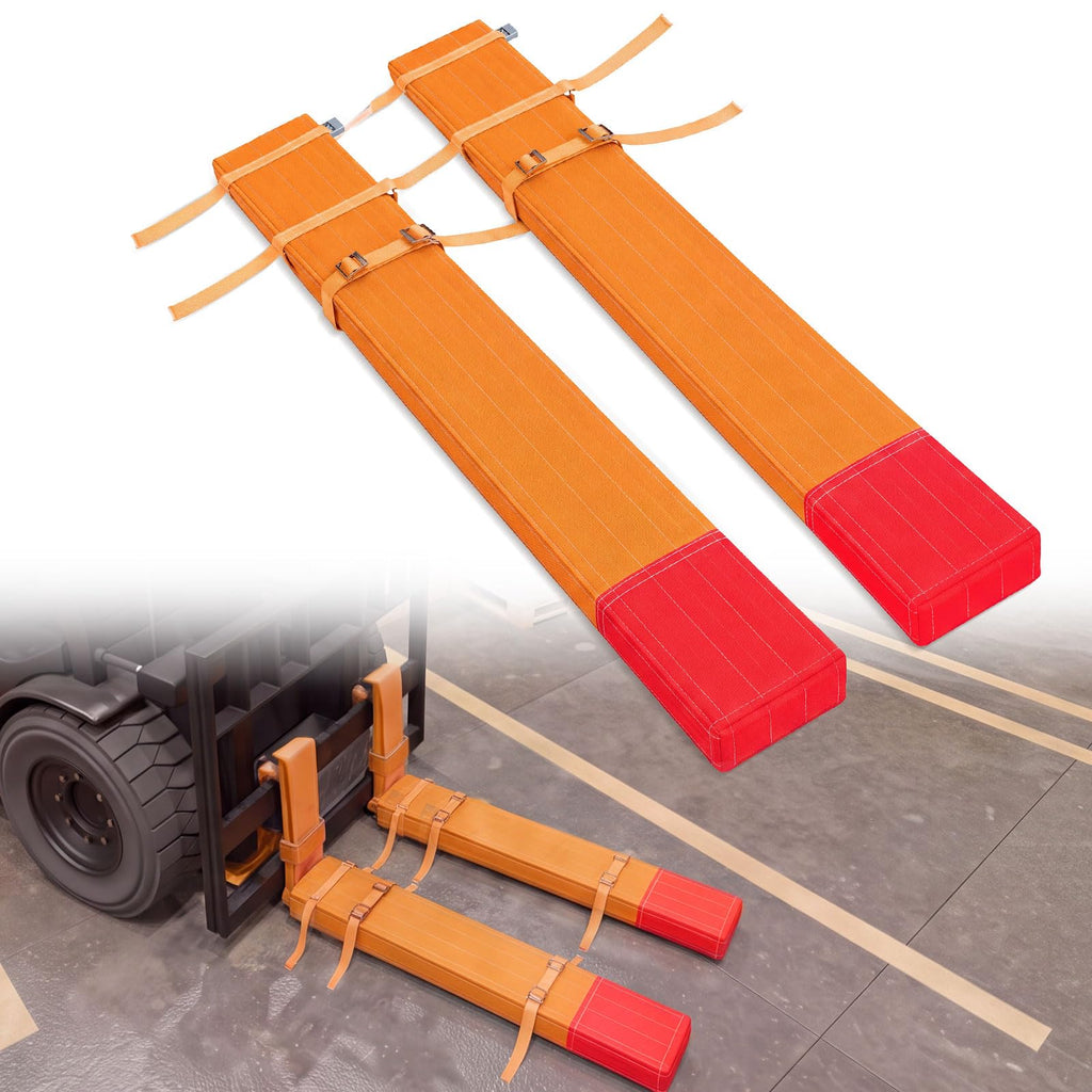 SATINIOR 2 Pack Forklift Fork Cover, with Rubber Lining and Buckle