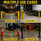 3/16" Yellow Safety Chain on Reel 150FT, Heavy Duty Welded Steel