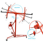 Drywall Panel hoist Drywall Lift Rolling Panel Hoist Jack Lifter 16ft Red Color
