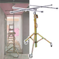 Sheetrock Lift Drywall Lift 3m 3.5m 4m Tall - Drywall Panel Hoist Tiltable Rotation Panel - Panel Hoist Jack Lifter w/Adjustable Telescopic Arm for Residential And Commercial Use(Max H 4m/13.1ft+Locka