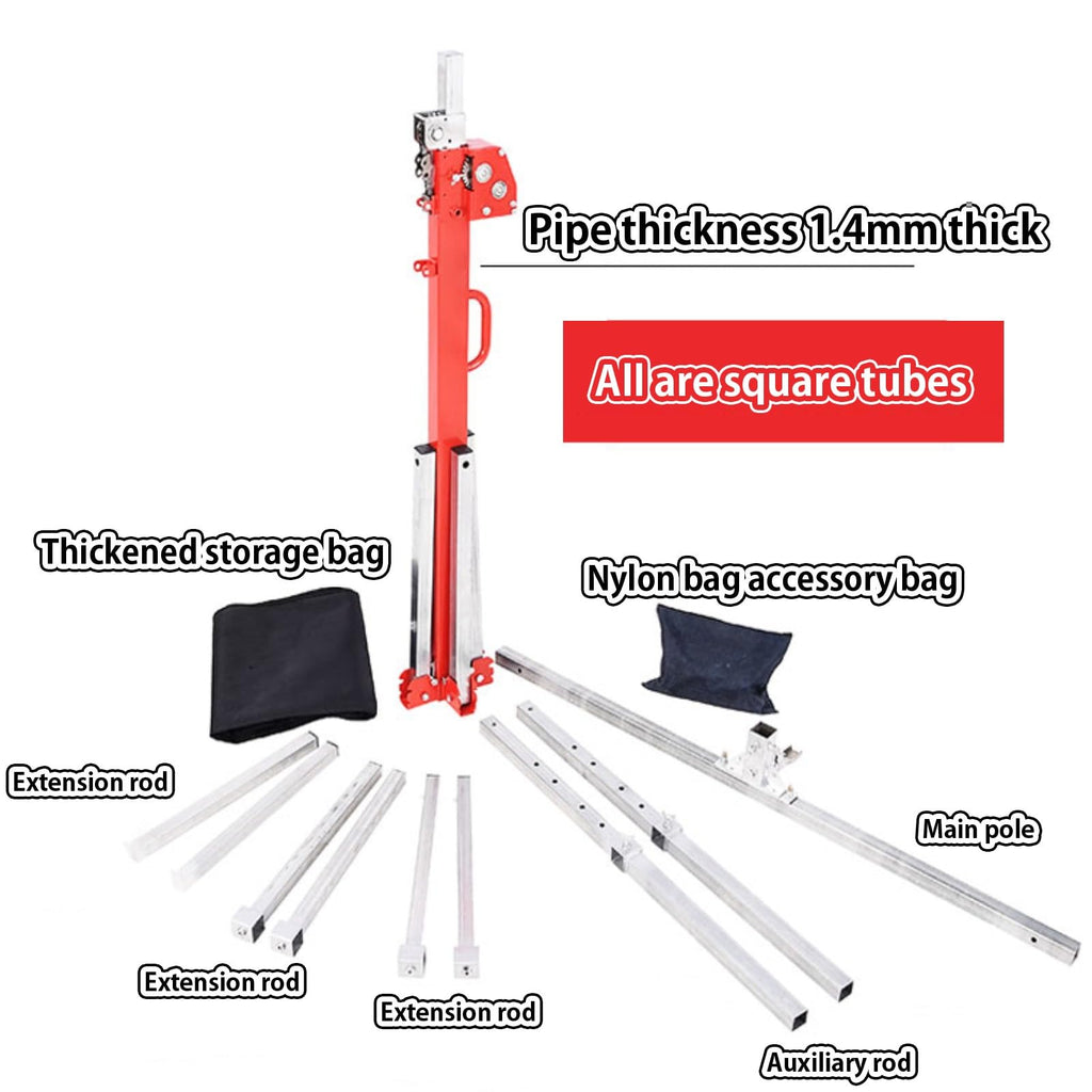 Sheetrock Lift Drywall Lift, Drywall Panel Hoist, Foldable Sheetrock Lift, Drywall Lift for Home Improvement, Suitable for Carpentry, Residential and Commercial Use(3m/118in)