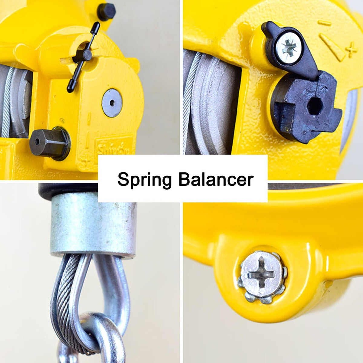 Heavy-Duty Retractable Spring Balancer Tool (15-22kg) with Hook & Wire Rope - Ideal for Workshops, Assembly Lines, Automotive Equipment - Durable, Efficient Tool for Professionals
