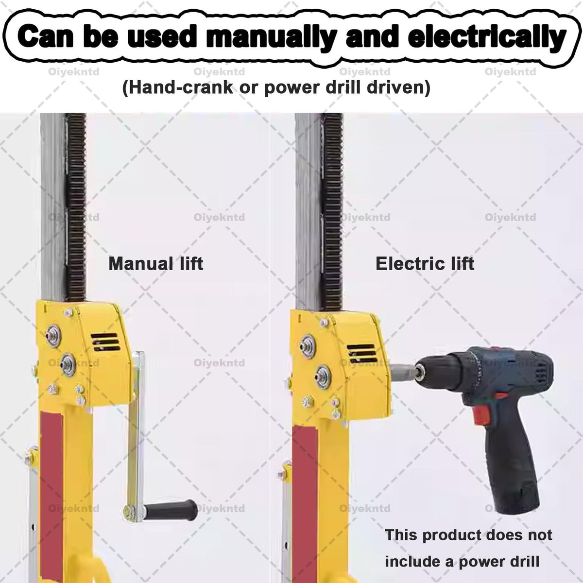 Drywall Lift Panel Manual and Electric Dual Purpose, 3 in 1 Drywall Lift Stable Lifting and Lowering Lift for Ceiling and Walls Tools Sheetrock Lifter Tool with 4 Lockable Wheels 4M(13.1ft)