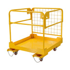 36x36 Forklift cage Work Platform Safety cage Collapsible Lift Basket Aerial Rails Heavy Duty Steel Construction fold Down Design