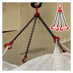Lifting Chain with 4400lbs Load Capacity, Durable 4-Hook Design for Balanced Lifting, Ideal for Cranes and Heavy Load Handling
