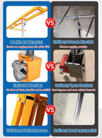 Heavy Duty Drywall Panel Hoist Tools with Casters, Drywall Lift 12 Ft Board Lifting Assist for Ceiling, Portable Plaster Lift Jack Carrier, Sheet Crane Bracket