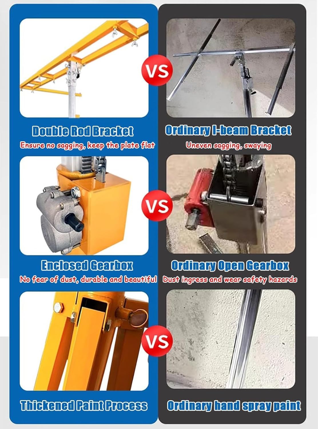 Heavy Duty Drywall Panel Hoist Tools with Casters, Drywall Lift 12 Ft Board Lifting Assist for Ceiling, Portable Plaster Lift Jack Carrier, Sheet Crane Bracket