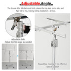 Drywall Lift Panel Hoist Dry Wall Rolling Panel - Drywall Panel Hoist Jack for Ceiling With 4 Lockable Wheels - 3.2m 3.8m Tall Sheetrock Lift Drywall Lift Heavy Duty for Home Improvement(3.2m/10.5ft+s