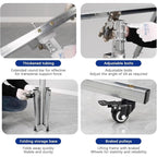 Drywall Lifter - Heavy Duty Portable Lift Jack Tool with Lockable Wheels, Durable Metal Construction for Easy Drywall Handling