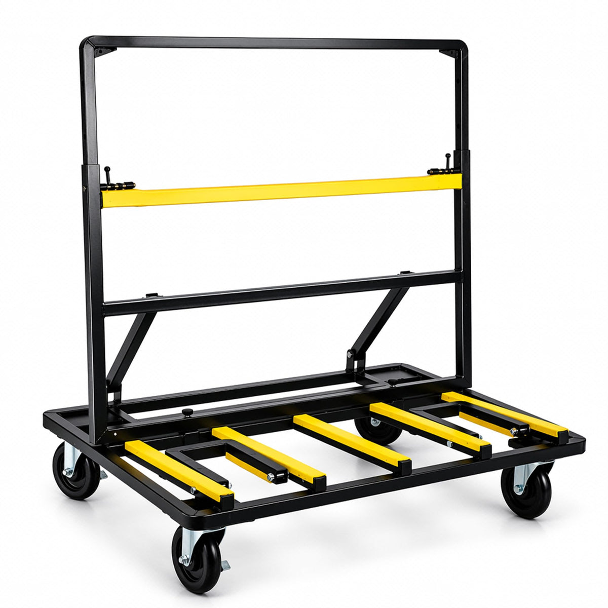 Upgrade Heavy Duty Folding Drywall Cart, 2000 lbs Load Capacity Drywall Dolly with 360 Swivel Wheels, Collapsible Panel Truck and Sheetrock Moving Cart for Jobsite, Garage, Plywood