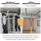 Drywall Hoist, Portable Three-in-One Plasterboard Lifter with Rolling Caster Wheels, Steel Sheetrock Lift for Manual and Electric Use