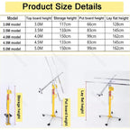 Heavy-Duty Drywall Lift & Jack - Manual & Electric Dual Purpose Sheetrock Hoist for Ceilings, 110 lbs Capacity, Foldable Design for Home Improvement Projects