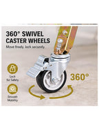 Multi-Purpose Drywall Lift – Rolling Plasterboard Jack, Ceiling & Wall Panel Hoist, Construction & DIY Use(5meter/16.40ft)