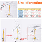 Drywall Lift Heavy Duty Drywall Lifter Panel Hoist, Saving Labor Plasterboard Lifter Ceiling, Sheetrock Lifting Tool with Lockable Wheels, for Garage, Home(3.0 m(10ft))