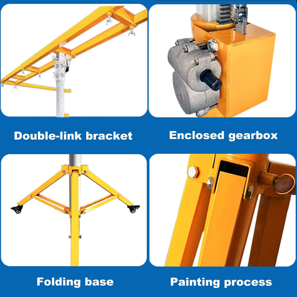 Drywall Lift Panel Hoist, Easy to Operate Stable and Durable Sheetrock Lift Tool Four-in-one Suitable for Construction Sites Residences Hotels and Other Decoration Scenes(3.2m)