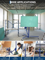 Glowsol Drywall Lift 11 Ft Blue Steel Panel Hoist 48-114 In