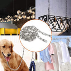 Garden Gate Chain,Restrain The Dog Chain Dog Chain (golden Retriever) Stainless Steel Chain Decorative Chain Anti-theft Door Chain Hang Clothes And Quilts Guardrail Chain Stainless Steel Coiled Chain