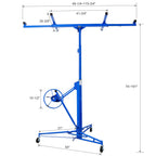 Drywall Hoist 16ft Lifter Wallboard Jack Adjustable Ceiling Panel Lift Plasterboard Lifting Tool for Construction Heavy Duty Gypsum Board Lifter with Telescopic Arm for Home and Commercial Use Blue